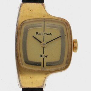 BULOVA ACCUTRON Watches Gold Plated/leather Hand Winding